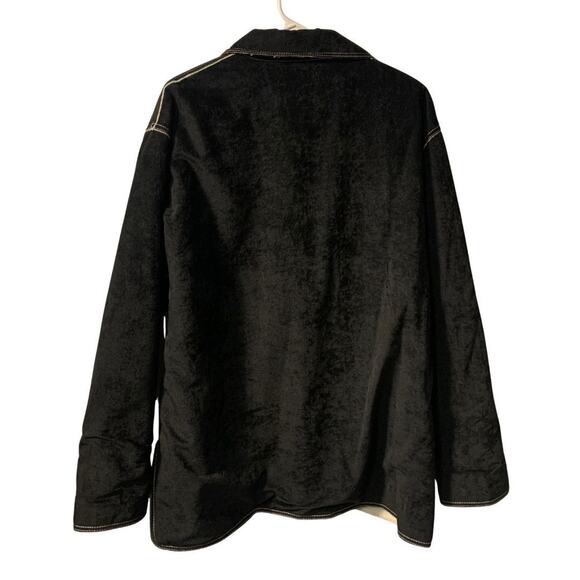 Cop Copine Women's Faux Suede Shearling Lined Jacket Size 1 S M Black France - Picture 2 of 12